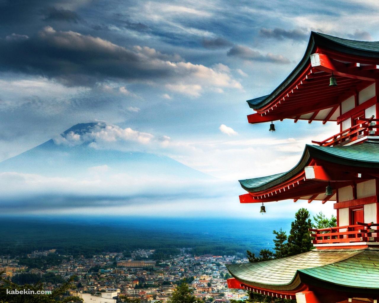 富士山が見える風景の壁紙(1280px x 1024px) 高画質 PC・デスクトップ用