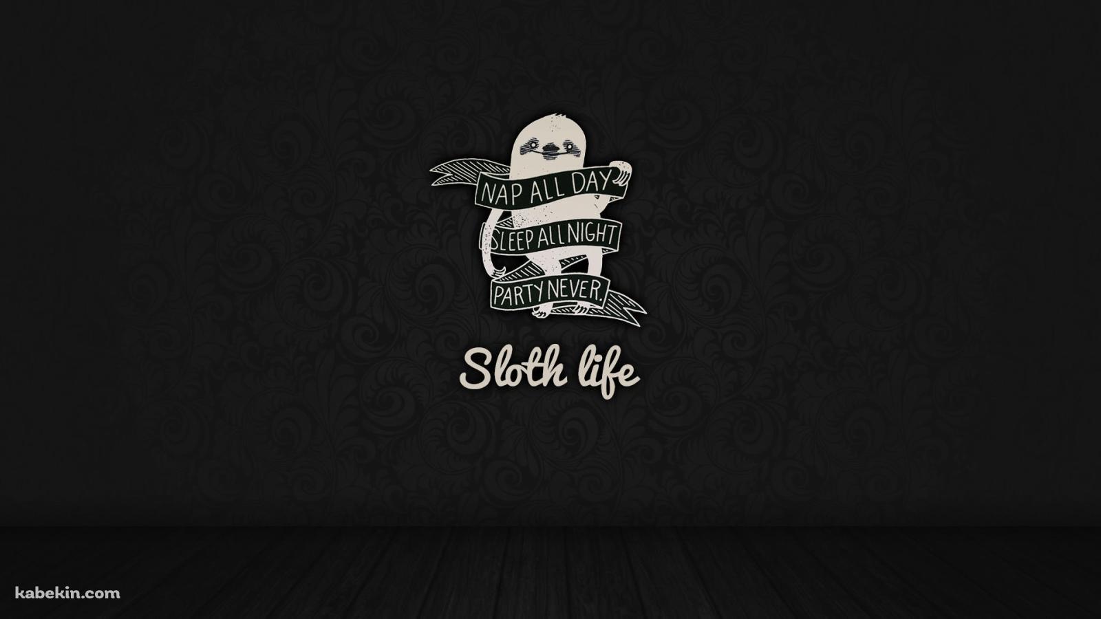Sloth life ナマケモノの壁紙(1600px x 900px) 高画質 PC・デスクトップ用