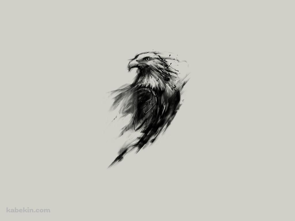 鷲の絵の壁紙(1024px x 768px) 高画質 PC・デスクトップ用