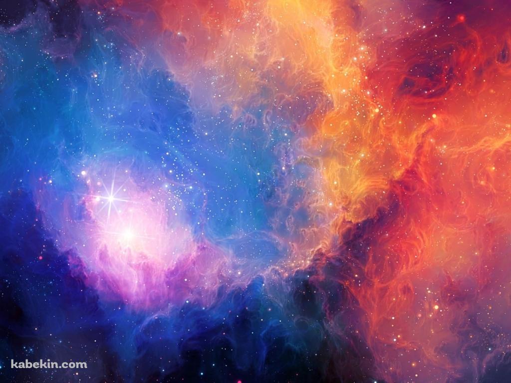 青と赤の宇宙の壁紙(1024px x 768px) 高画質 PC・デスクトップ用