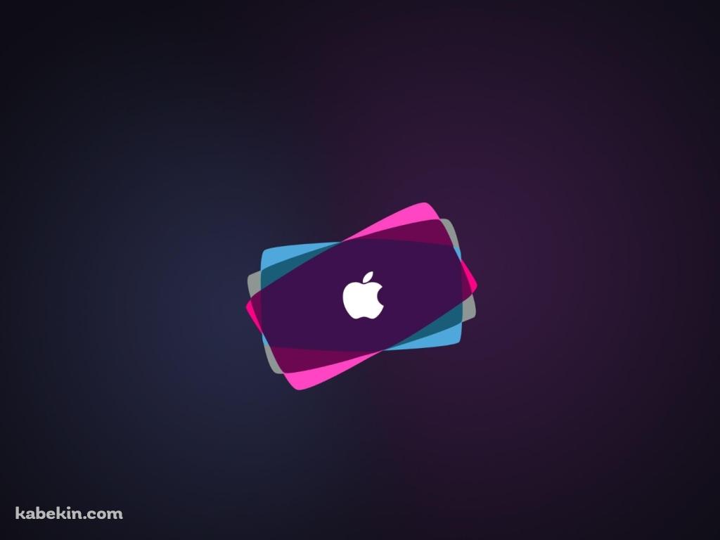 濃淡のある紫 Appleロゴ 綺麗の壁紙(1024px x 768px) 高画質 PC・デスクトップ用