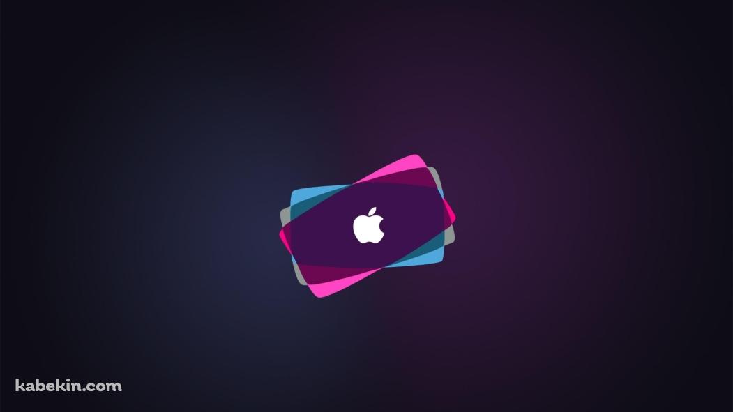 濃淡のある紫 Appleロゴ 綺麗の壁紙(1051px x 591px) 高画質 PC・デスクトップ用