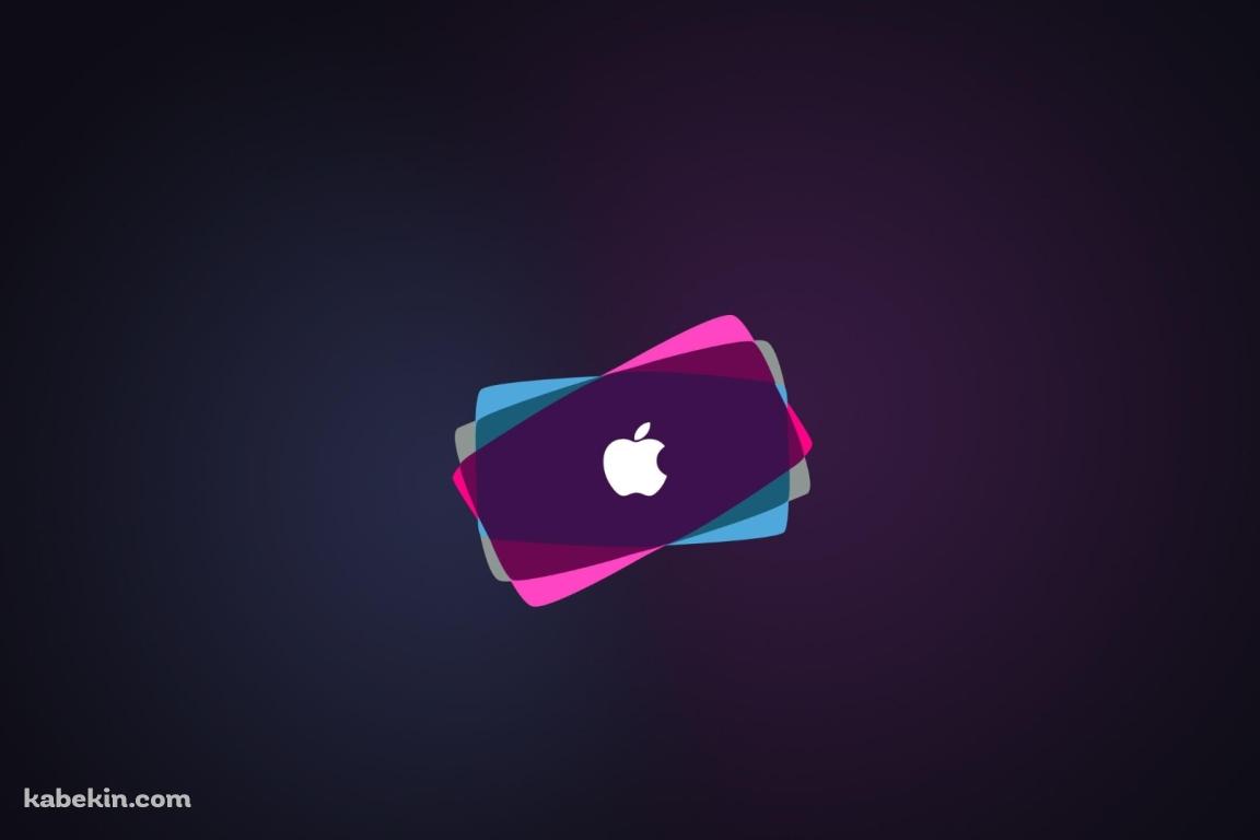 濃淡のある紫 Appleロゴ 綺麗の壁紙(1152px x 768px) 高画質 PC・デスクトップ用
