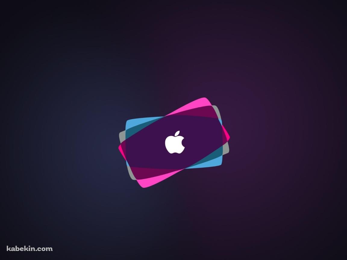 濃淡のある紫 Appleロゴ 綺麗の壁紙(1152px x 864px) 高画質 PC・デスクトップ用