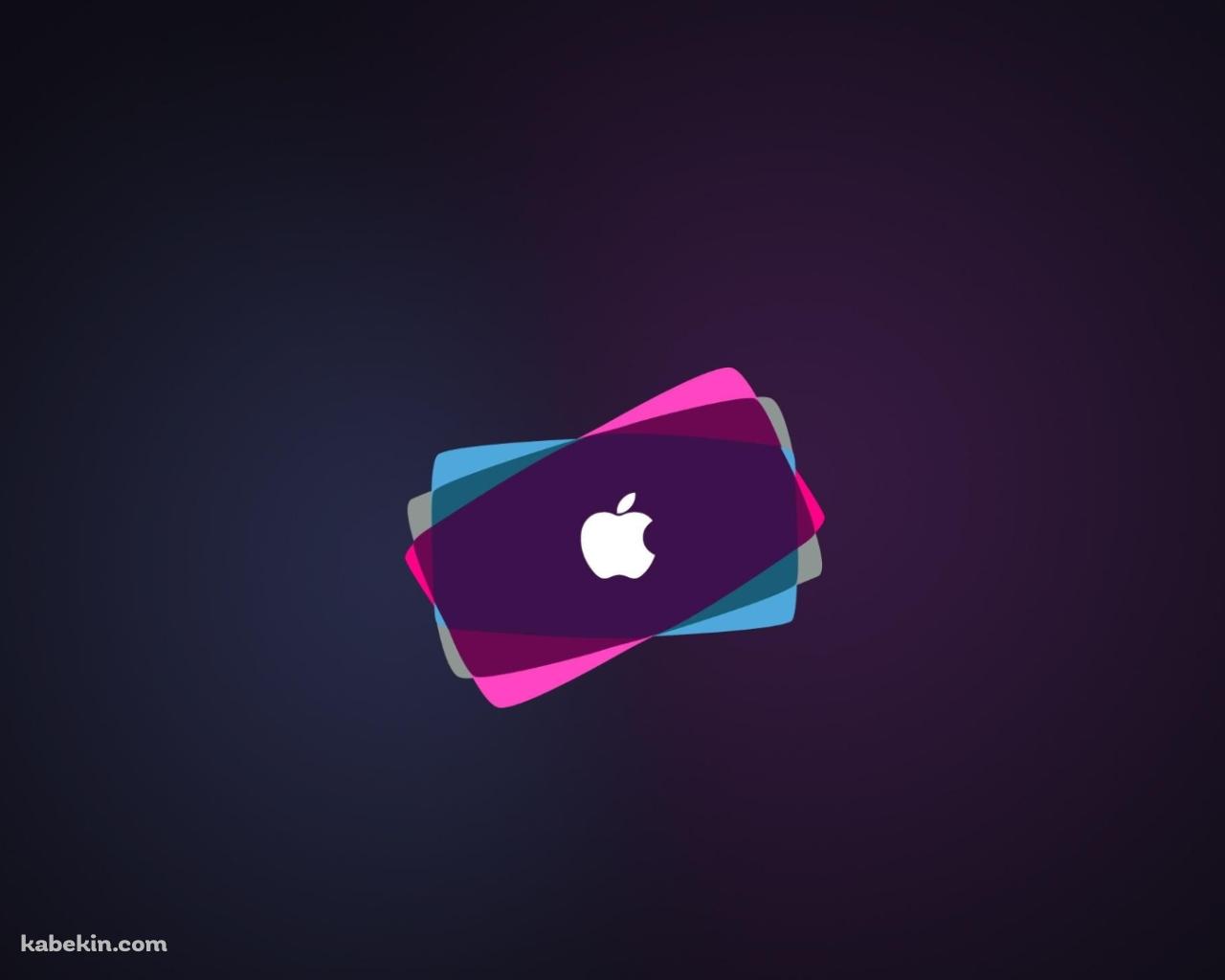 濃淡のある紫 Appleロゴ 綺麗の壁紙(1280px x 1024px) 高画質 PC・デスクトップ用