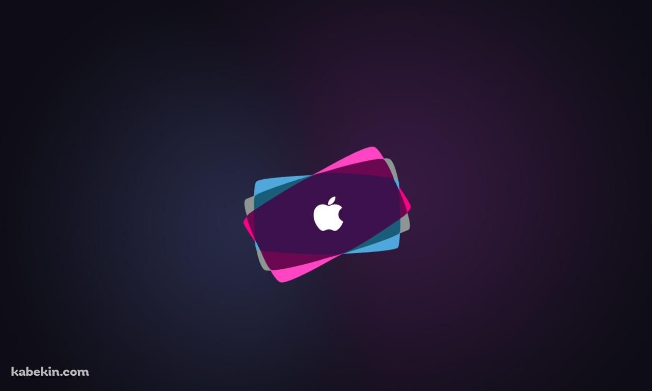 濃淡のある紫 Appleロゴ 綺麗の壁紙(1280px x 768px) 高画質 PC・デスクトップ用