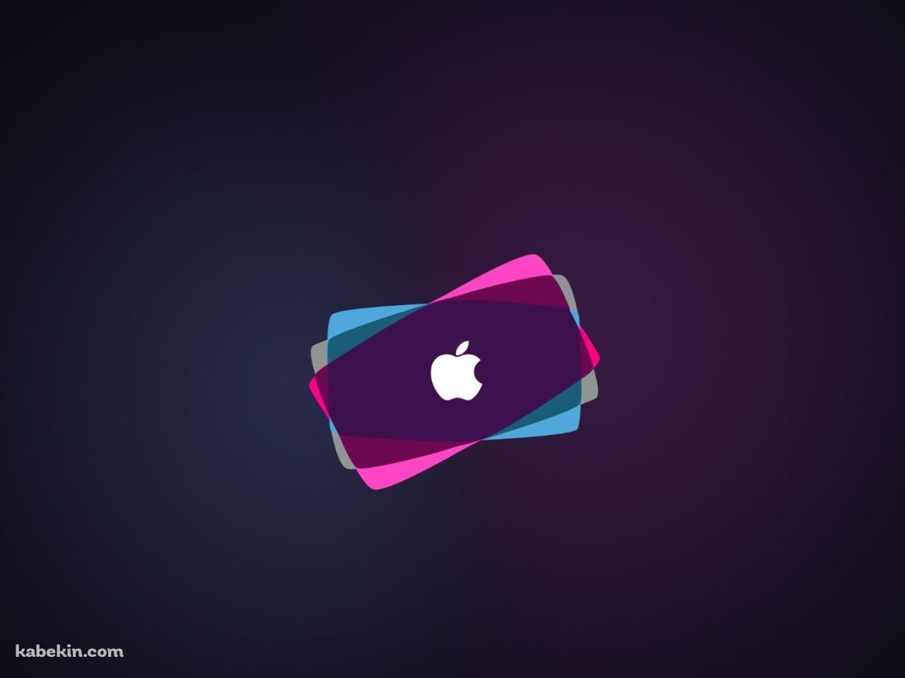 濃淡のある紫 Appleロゴ 綺麗の壁紙(1280px x 960px) 高画質 PC・デスクトップ用