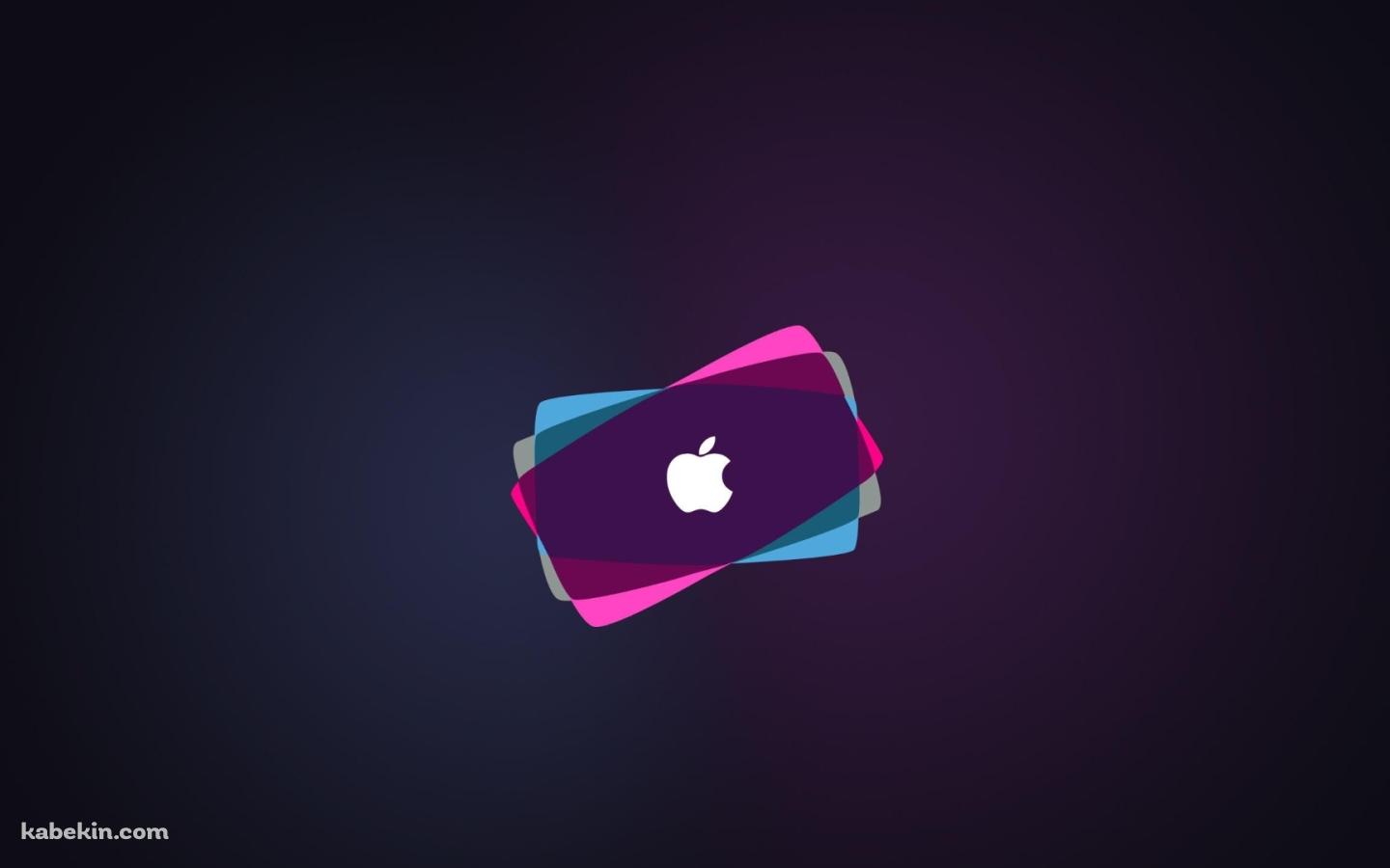 濃淡のある紫 Appleロゴ 綺麗の壁紙(1440px x 900px) 高画質 PC・デスクトップ用