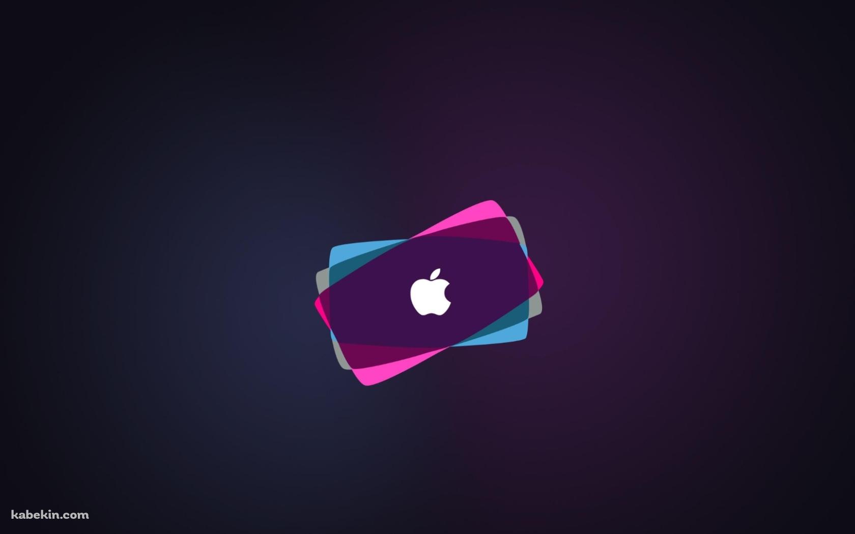 濃淡のある紫 Appleロゴ 綺麗の壁紙(1680px x 1050px) 高画質 PC・デスクトップ用