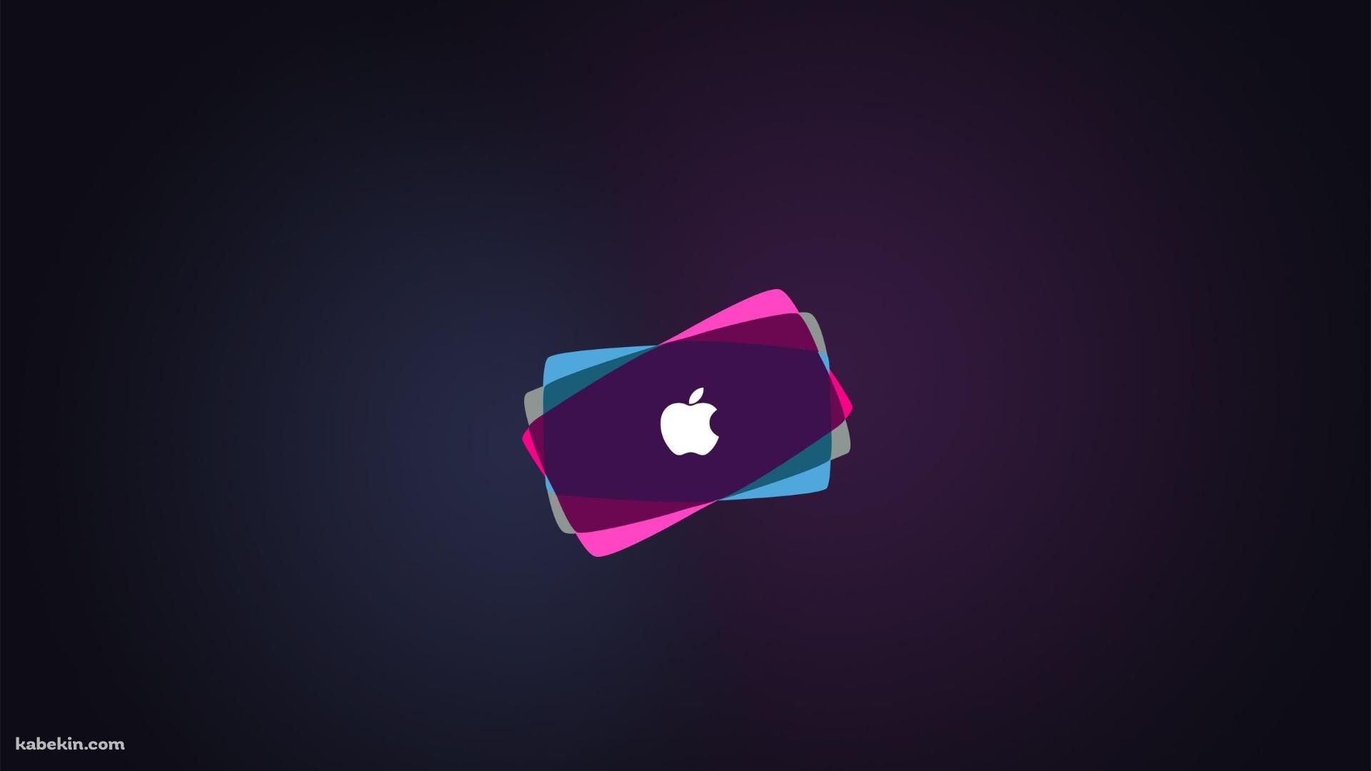 濃淡のある紫 Appleロゴ 綺麗の壁紙(1920px x 1080px) 高画質 PC・デスクトップ用