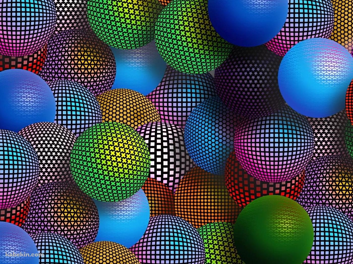 カラフルな球体 3Dの壁紙(1400px x 1050px) 高画質 PC・デスクトップ用