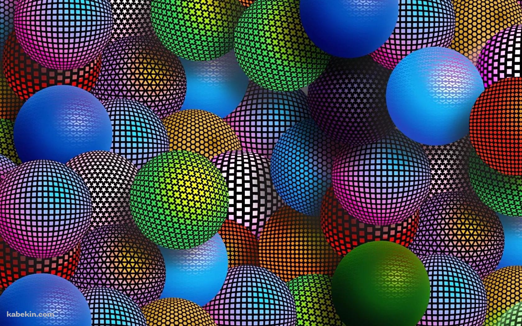 カラフルな球体 3Dの壁紙(1680px x 1050px) 高画質 PC・デスクトップ用