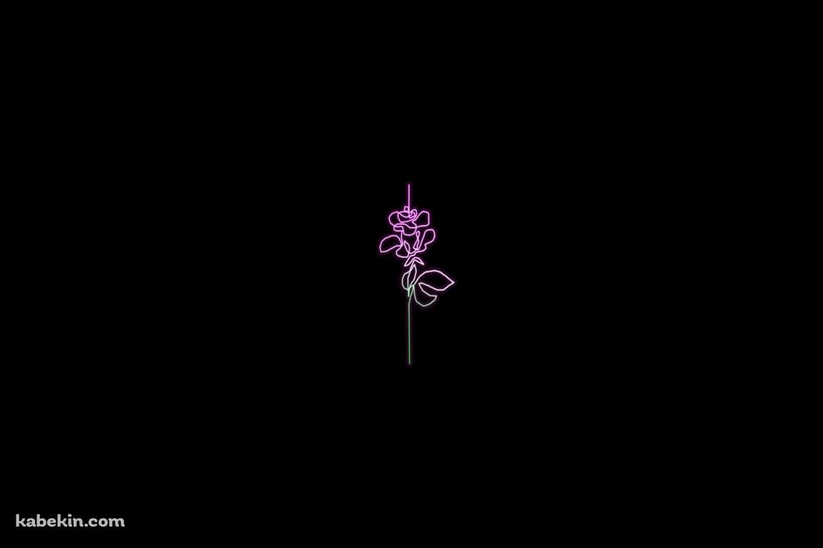 ミニマル 薔薇 ラインアートの壁紙(1152px x 768px) 高画質 PC・デスクトップ用