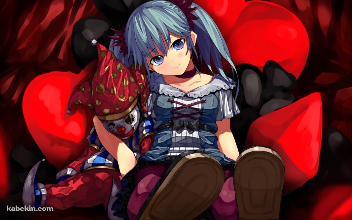 初音ミクとピエロの壁紙(1152px x 720px) 高画質 PC・デスクトップ用