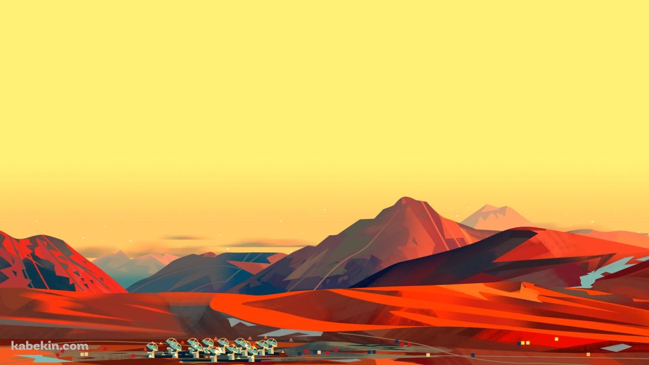 荒野 衛星 基地局 山の壁紙(1280px x 720px) 高画質 PC・デスクトップ用
