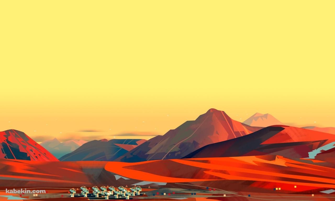荒野 衛星 基地局 山の壁紙(1280px x 768px) 高画質 PC・デスクトップ用