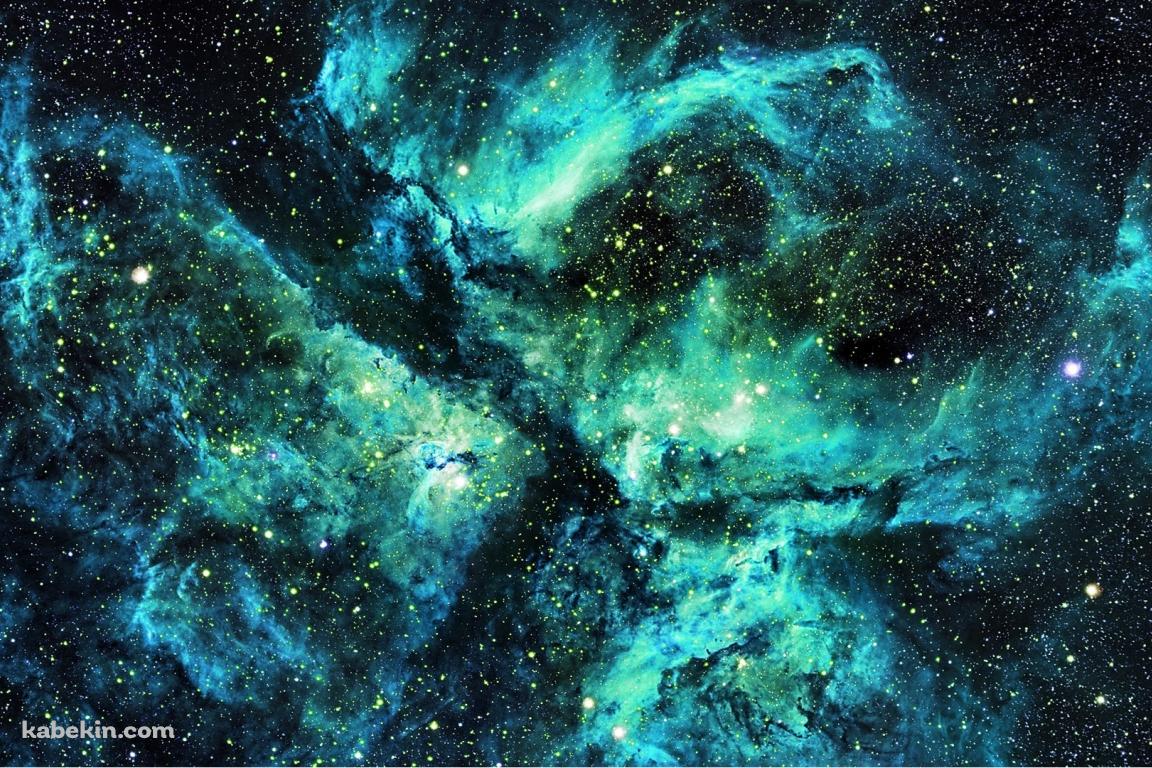 緑の宇宙 星座の壁紙(1152px x 768px) 高画質 PC・デスクトップ用