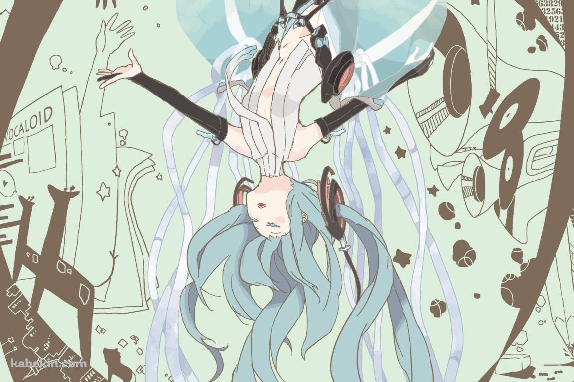 逆さまの初音ミク ボカロの壁紙(1152px x 768px) 高画質 PC・デスクトップ用