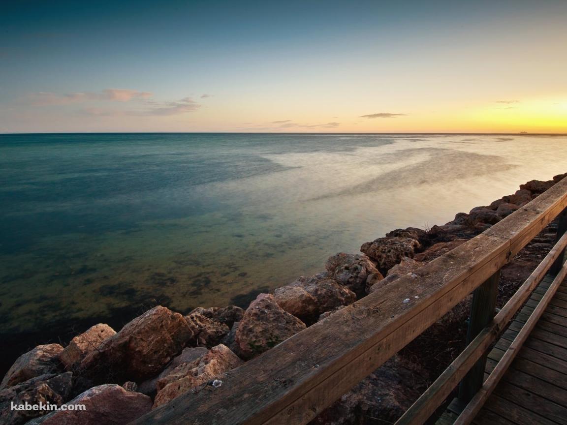 穏やかな海の景色の壁紙(1152px x 864px) 高画質 PC・デスクトップ用