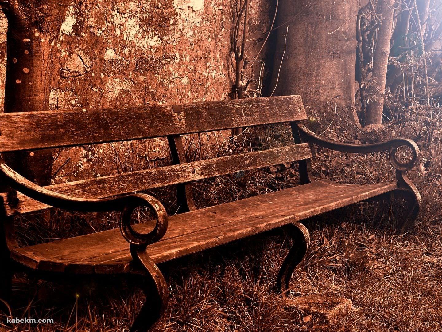 古いベンチ 茶色の壁紙(1440px x 1080px) 高画質 PC・デスクトップ用
