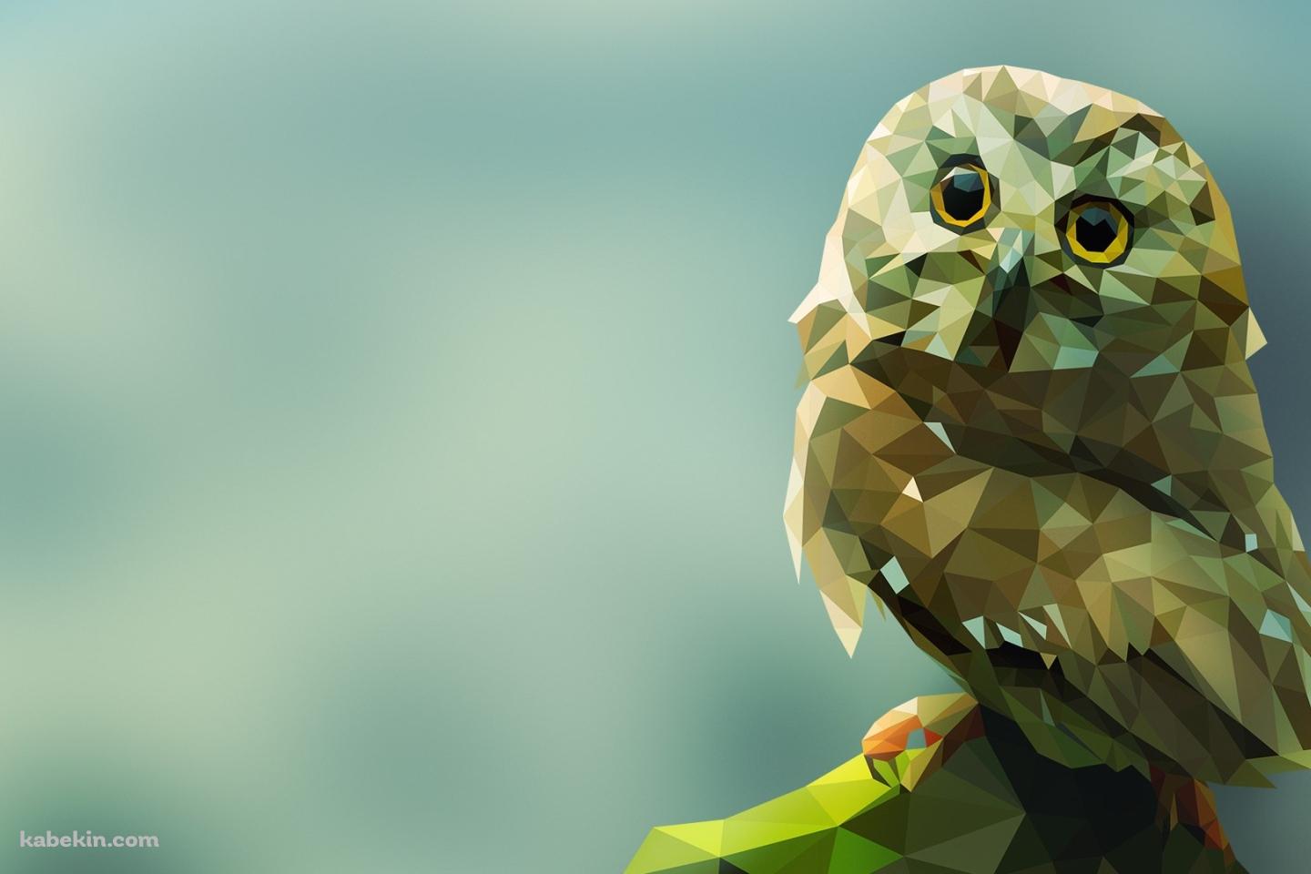 ポリゴン フクロウの壁紙(1440px x 960px) 高画質 PC・デスクトップ用