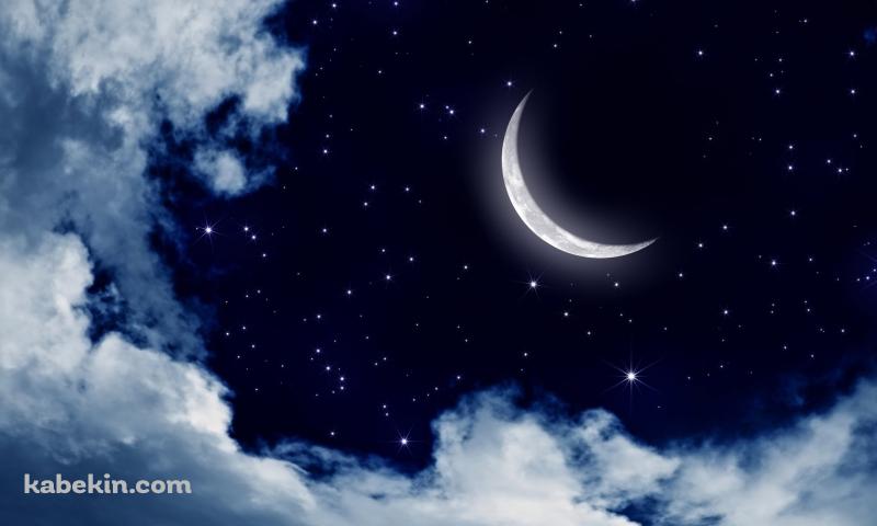 星と月の壁紙(800px x 480px) 高画質 PC・デスクトップ用