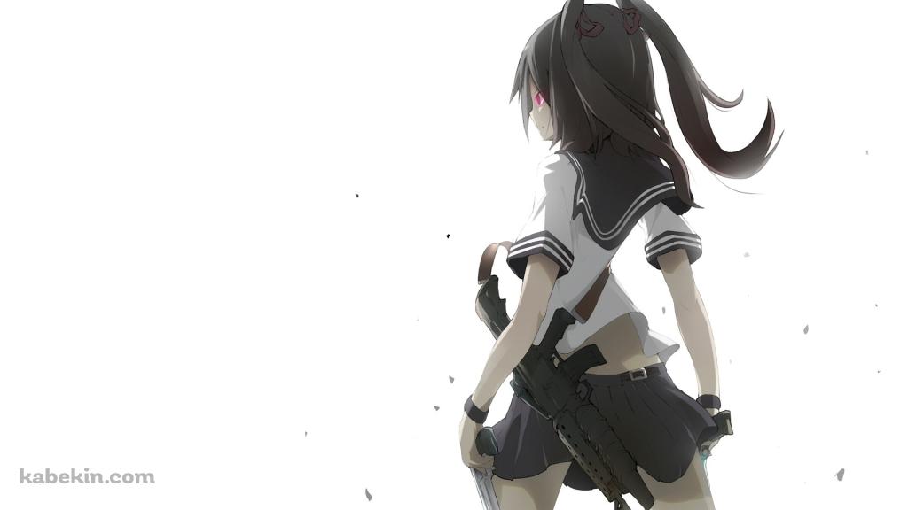 赤い目 セーラー服 女子高生の壁紙(1024px x 576px) 高画質 PC・デスクトップ用