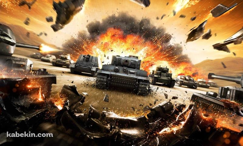 襲撃する戦車の壁紙(800px x 480px) 高画質 PC・デスクトップ用