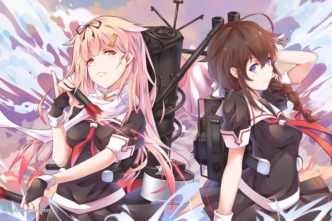 艦隊これくしょん 艦これ 春雨の壁紙(1152px x 768px) 高画質 PC・デスクトップ用