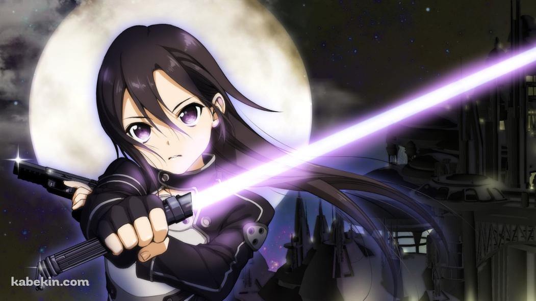 SAO レーザーソードを構えるキリトの壁紙(1051px x 591px) 高画質 PC・デスクトップ用