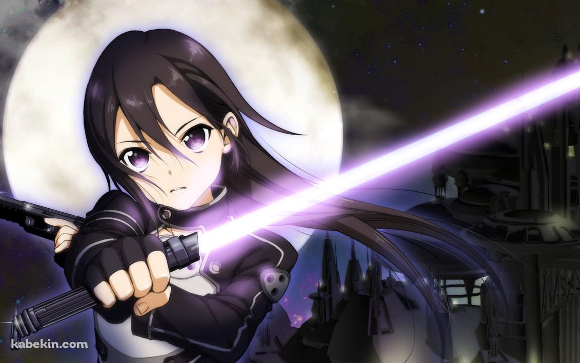 SAO レーザーソードを構えるキリトの壁紙(1152px x 720px) 高画質 PC・デスクトップ用