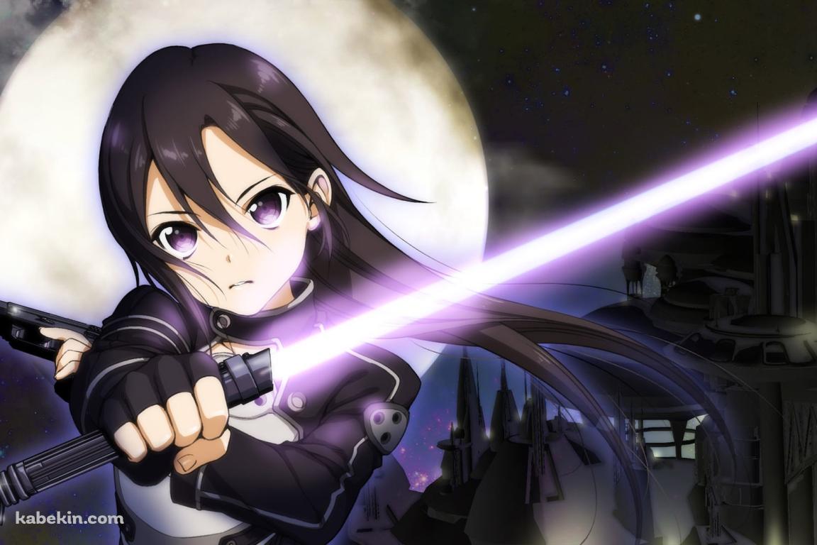 SAO レーザーソードを構えるキリトの壁紙(1152px x 768px) 高画質 PC・デスクトップ用