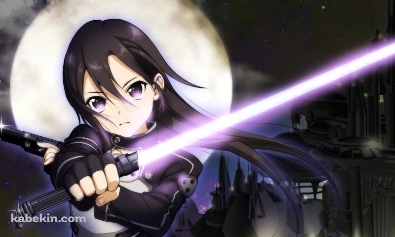 SAO レーザーソードを構えるキリトの壁紙(800px x 480px) 高画質 PC・デスクトップ用