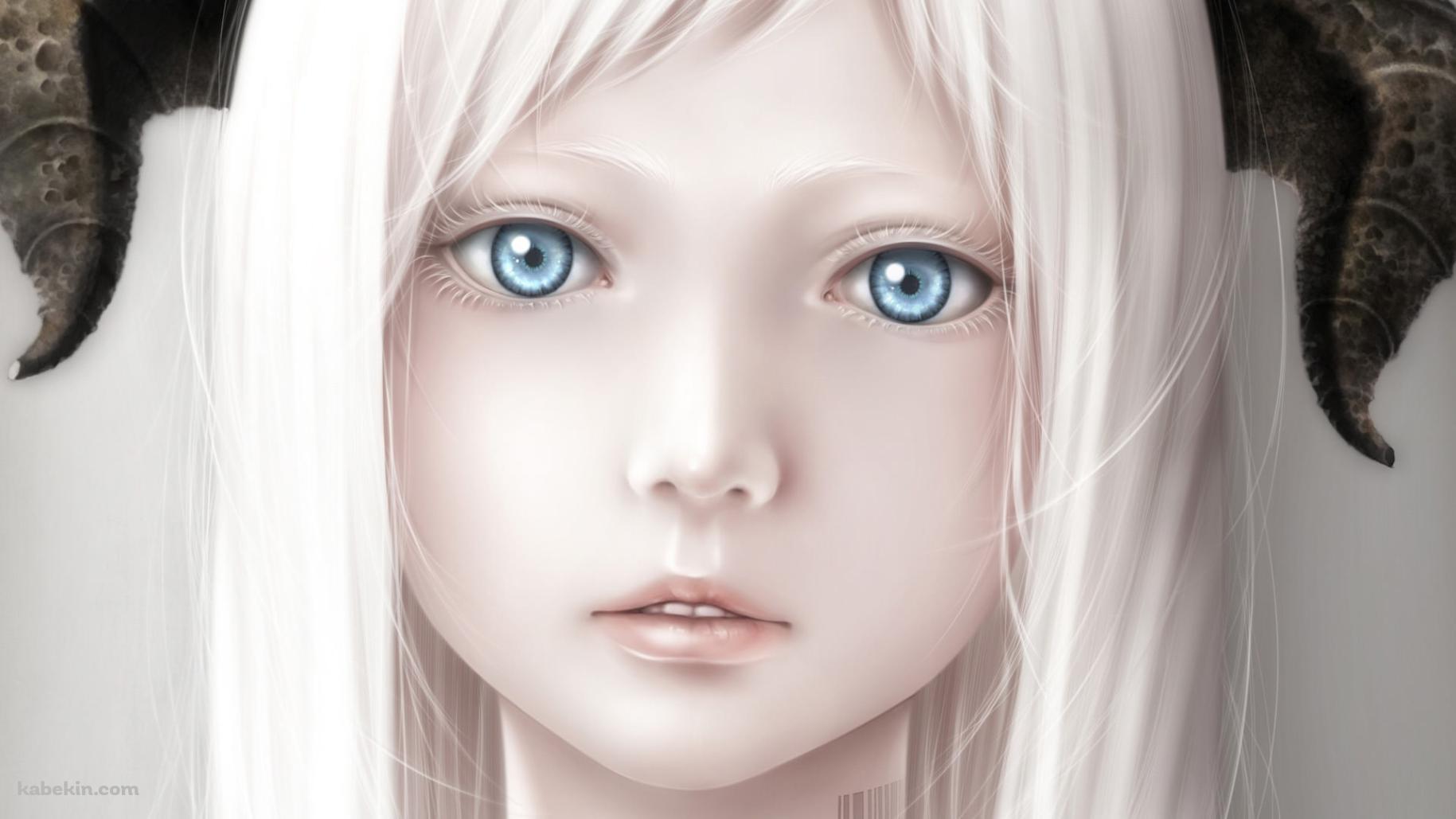 角を持つ少女の壁紙(1829px x 1029px) 高画質 PC・デスクトップ用