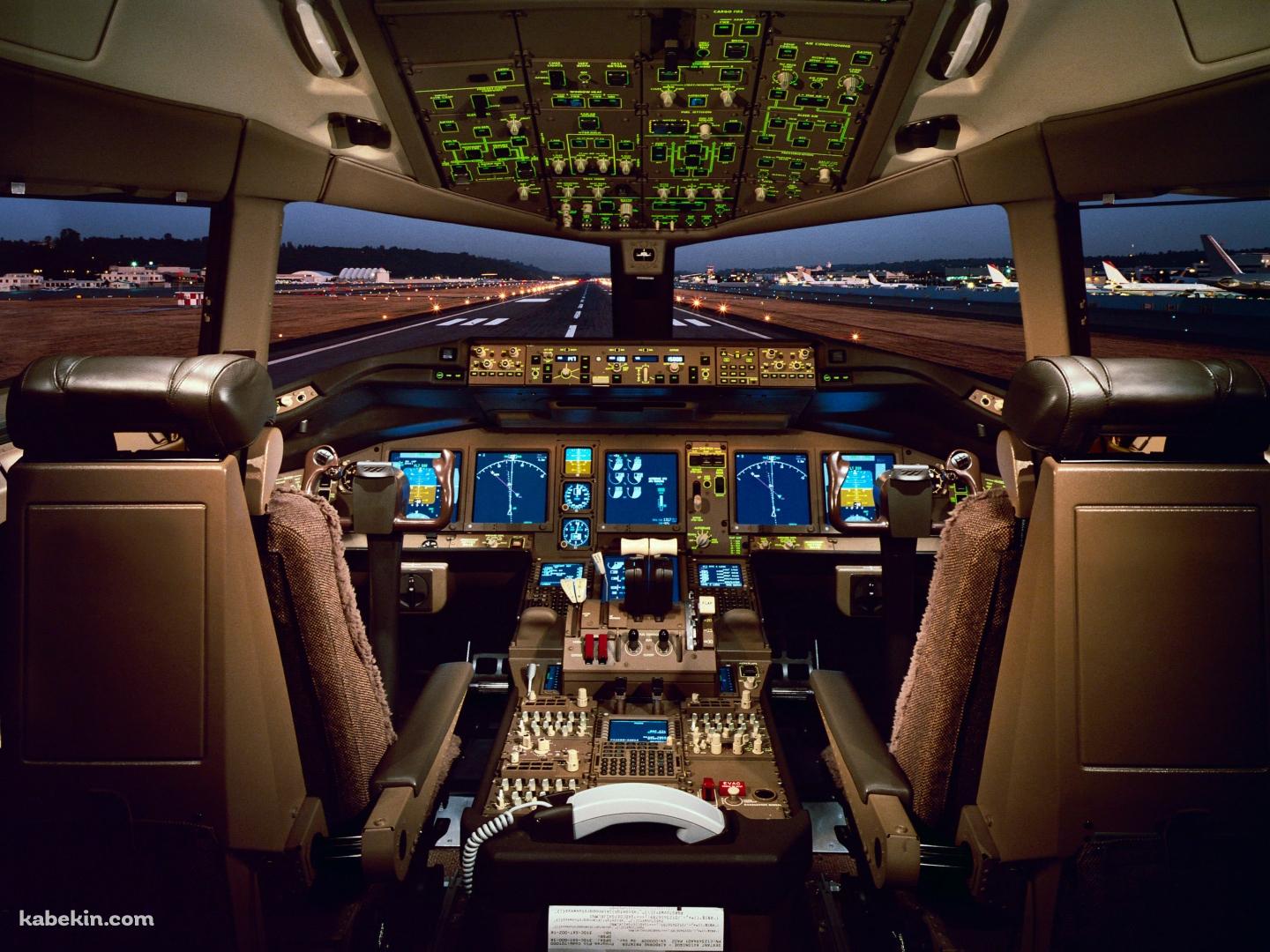 飛行機の操縦席の壁紙(1440px x 1080px) 高画質 PC・デスクトップ用