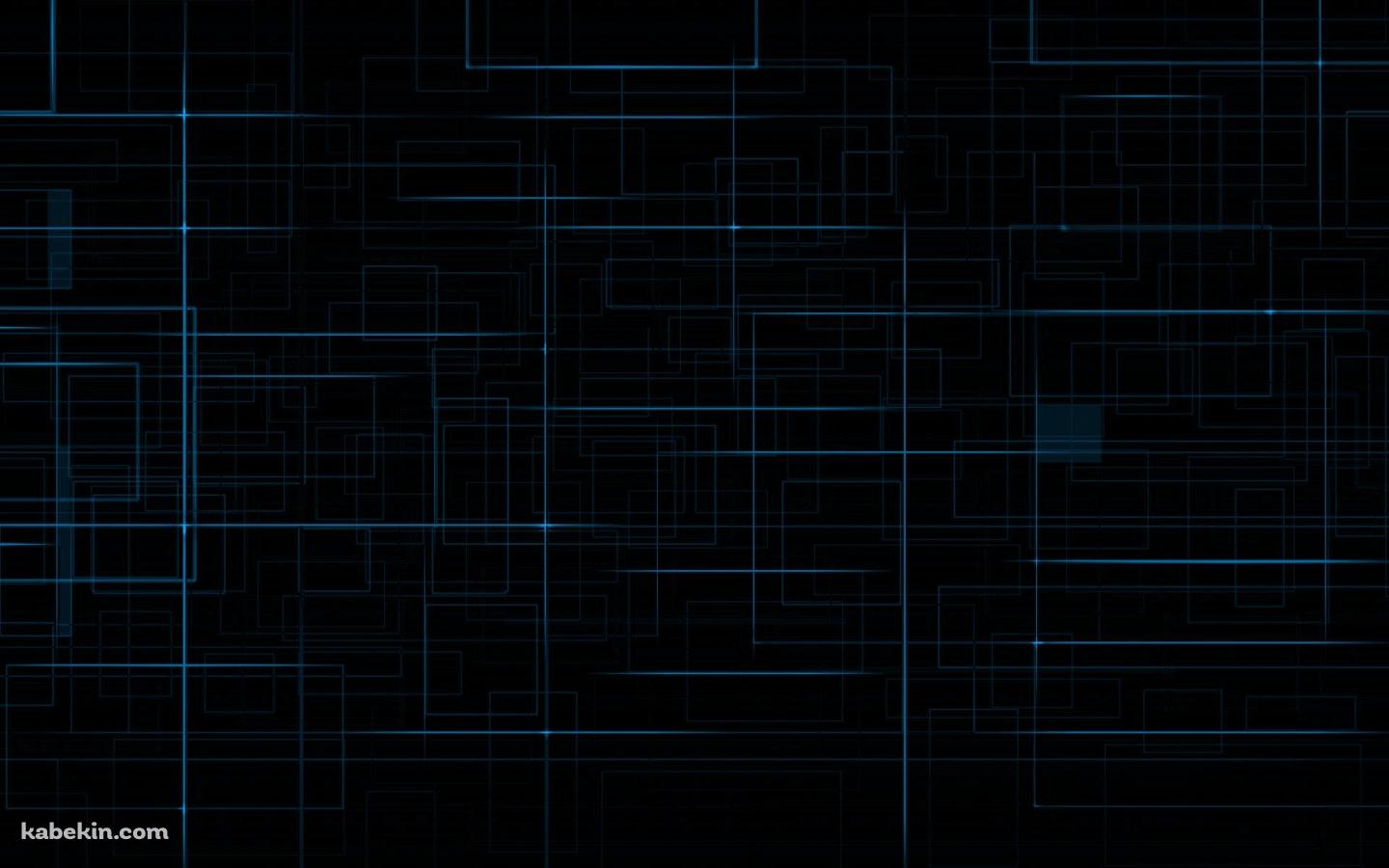 黒地 青いラインの壁紙(1440px x 900px) 高画質 PC・デスクトップ用