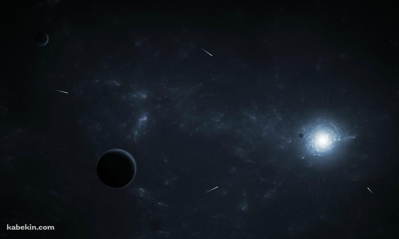 漆黒の宇宙の壁紙(1280px x 768px) 高画質 PC・デスクトップ用