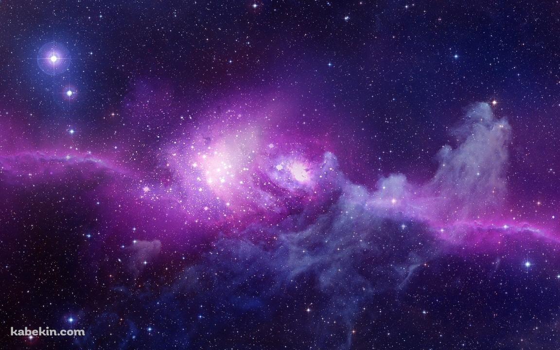 紫の宇宙 Galaxyの壁紙(1152px x 720px) 高画質 PC・デスクトップ用