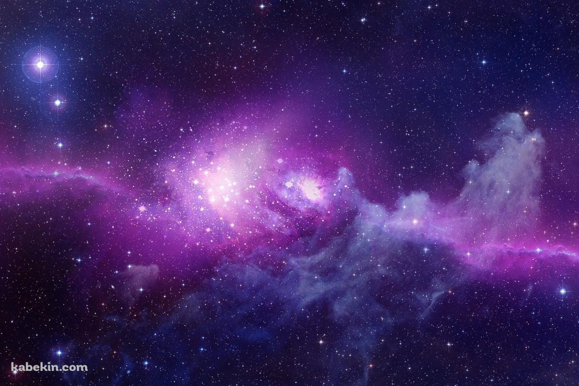 紫の宇宙 Galaxyの壁紙(1152px x 768px) 高画質 PC・デスクトップ用
