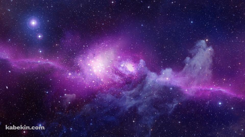 紫の宇宙 Galaxyの壁紙(960px x 540px) 高画質 PC・デスクトップ用