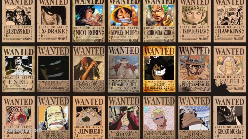 ONE PIECE ワンピース 手配書の壁紙(1024px x 576px) 高画質 PC・デスクトップ用
