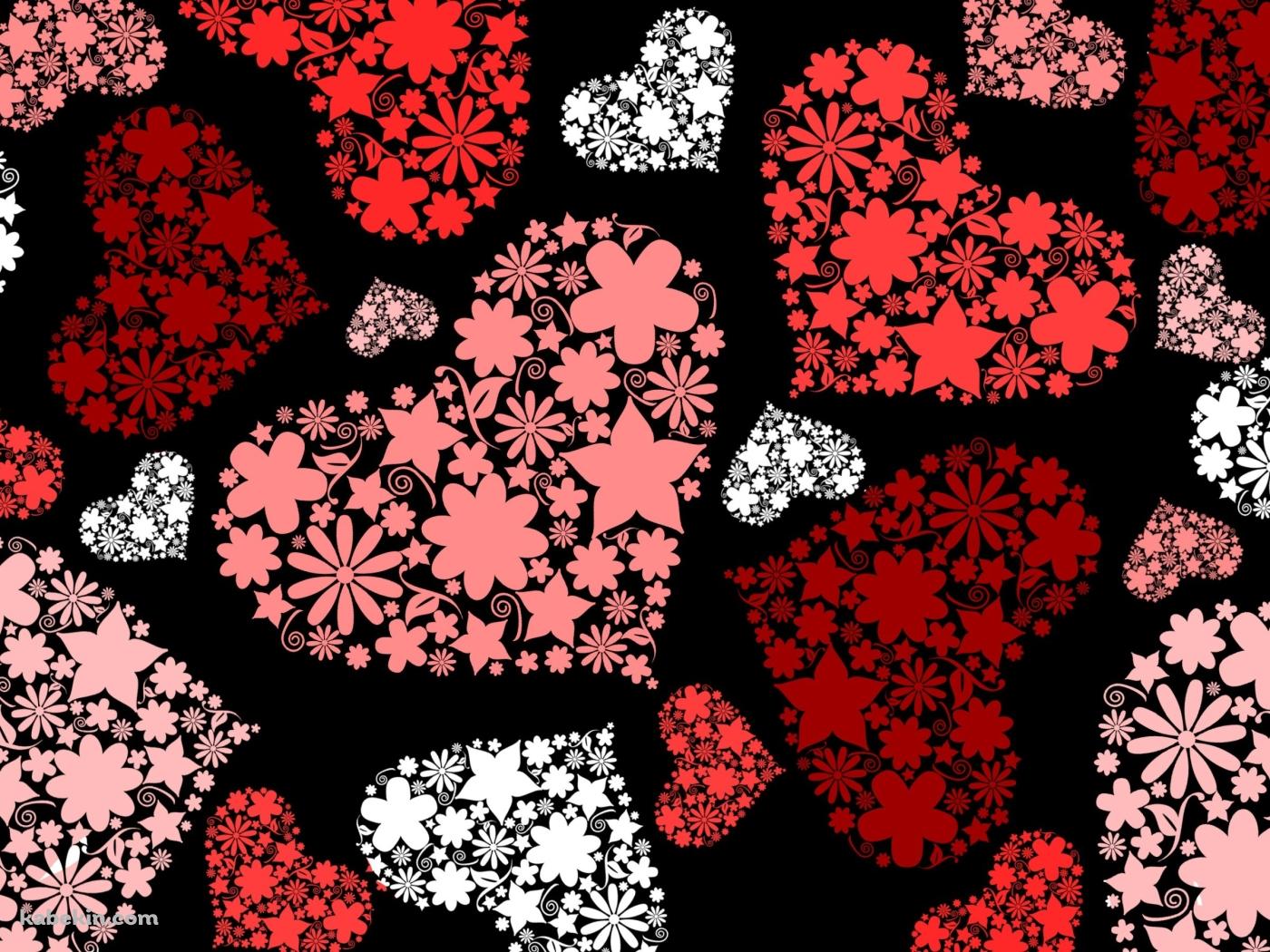 ハートのパターンの壁紙(1400px x 1050px) 高画質 PC・デスクトップ用