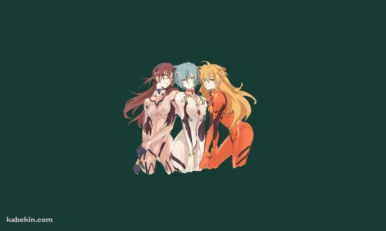 エヴァンゲリオン 寄り添う綾波 アスカ 真希波の壁紙(1280px x 768px) 高画質 PC・デスクトップ用