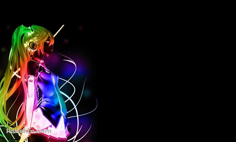 七色の初音ミク ボカロの壁紙(800px x 480px) 高画質 PC・デスクトップ用
