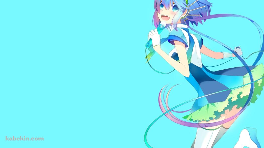 マイクを持って歌う蒼姫ラピスの壁紙(1051px x 591px) 高画質 PC・デスクトップ用