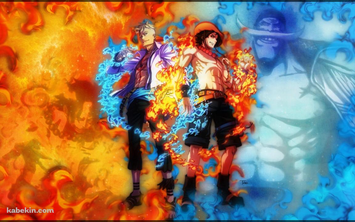 ワンピース ONE PIECE マルコ エースの壁紙(1152px x 720px) 高画質 PC・デスクトップ用