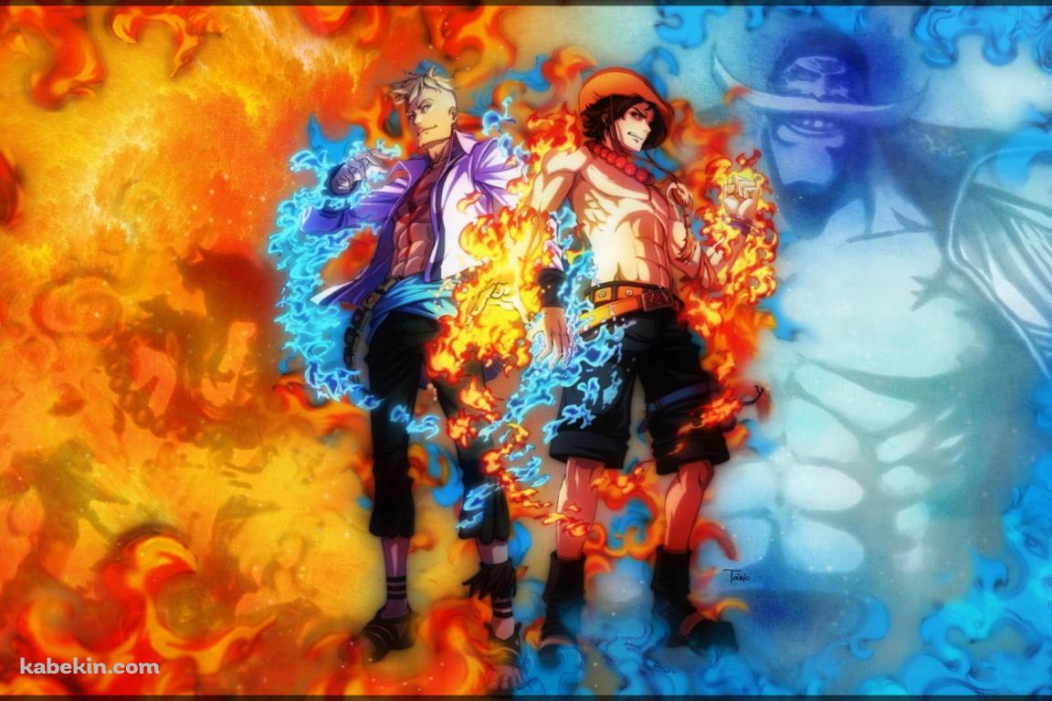 ワンピース ONE PIECE マルコ エースの壁紙(1152px x 768px) 高画質 PC・デスクトップ用