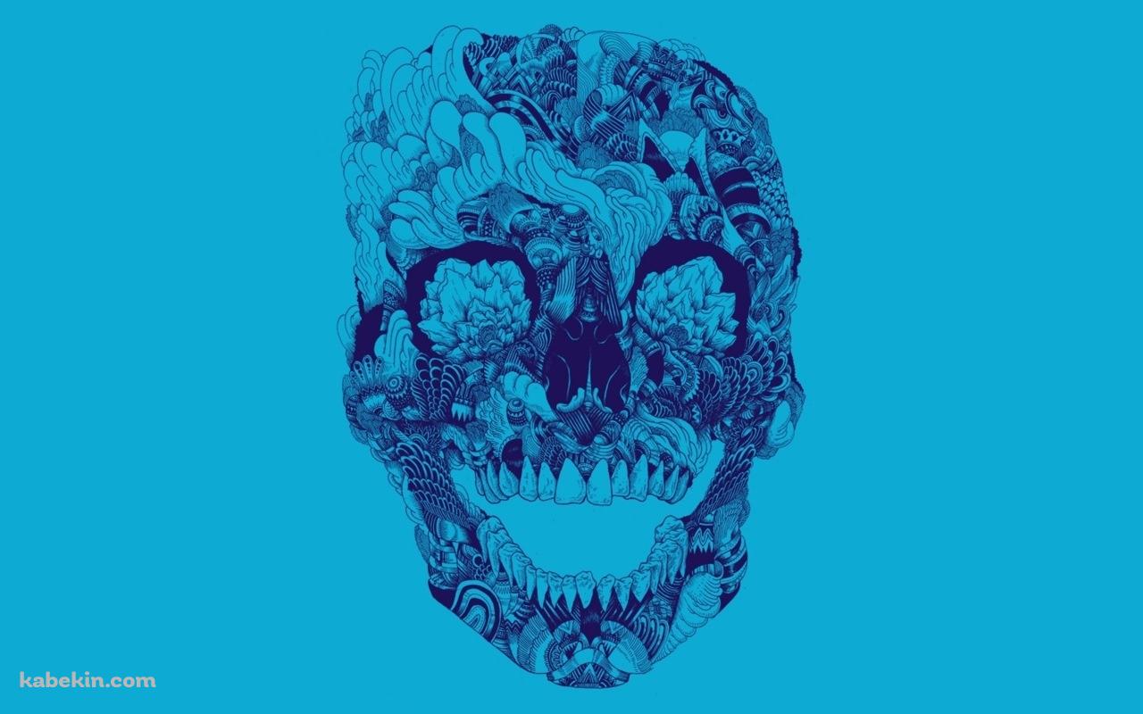 青の骸骨の壁紙(1280px x 800px) 高画質 PC・デスクトップ用