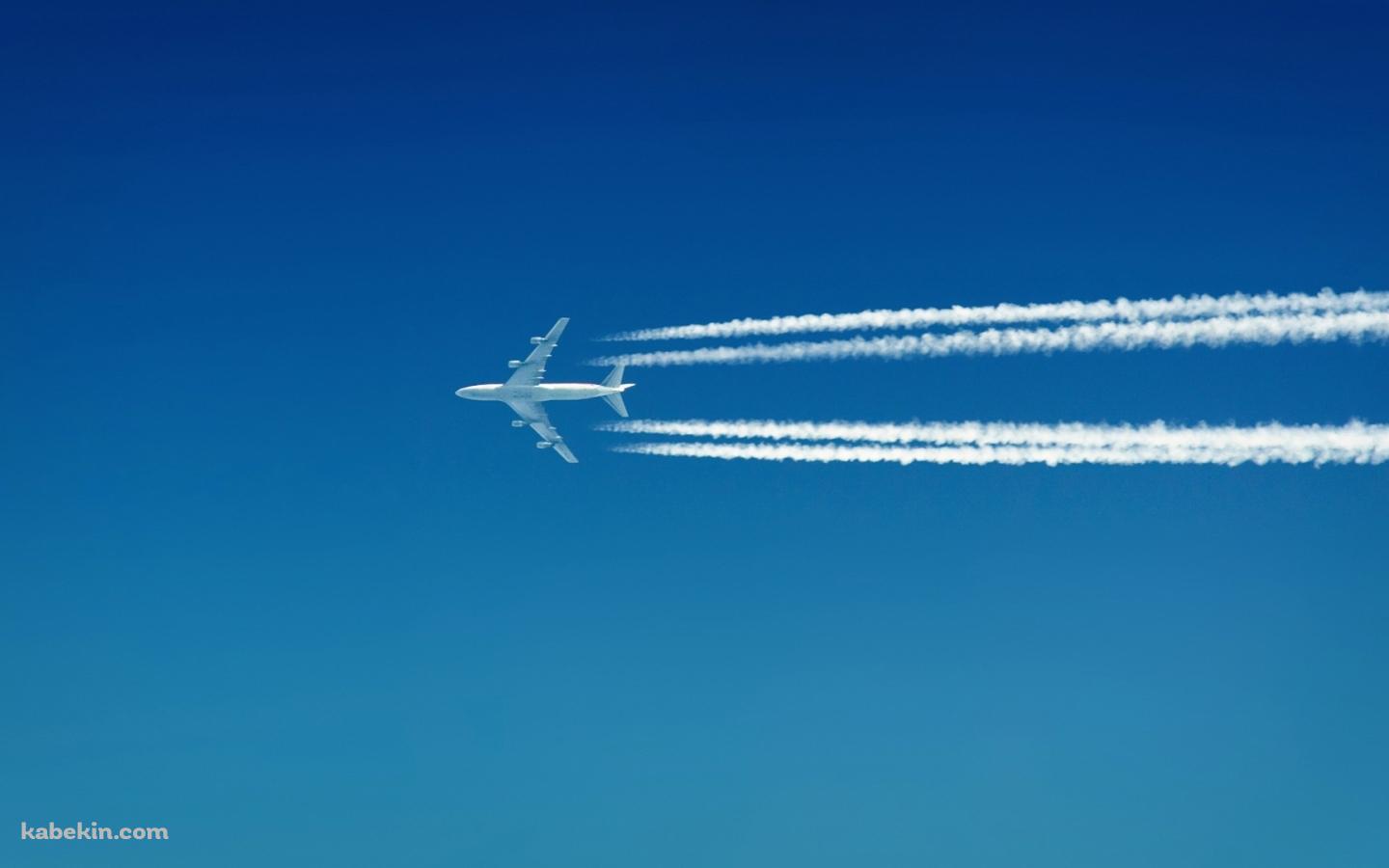 飛行機 青空 飛行機雲の壁紙(1440px x 900px) 高画質 PC・デスクトップ用