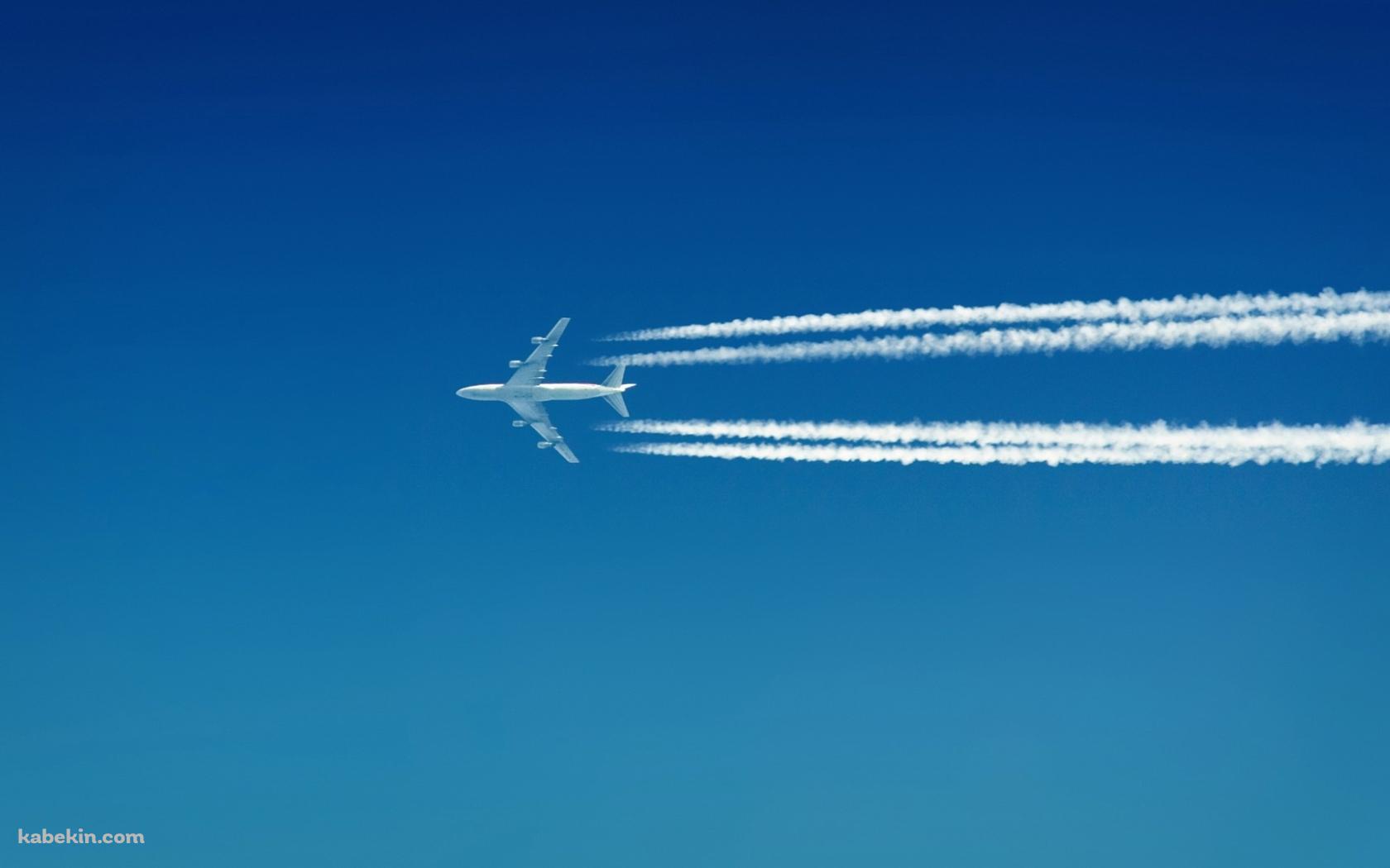 飛行機 青空 飛行機雲の壁紙(1680px x 1050px) 高画質 PC・デスクトップ用